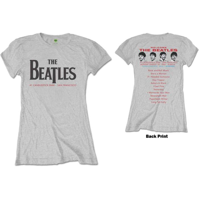 The Beatles Ladies T-Shirt: Candlestick Park (Back Print) 117526
