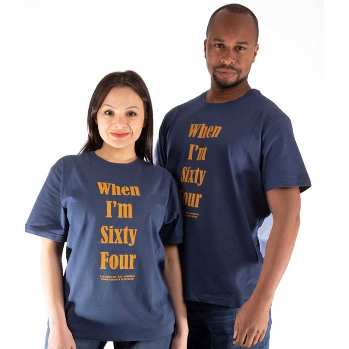 The Beatles Unisex T-Shirt: When I'm Sixty Four (hrbtni potisk) 117604