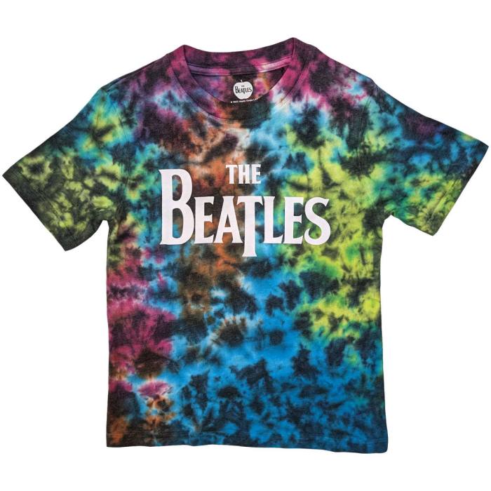 The Beatles Kids T-Shirt: Drop T Logo (Wash Collection, sivo) 117632
