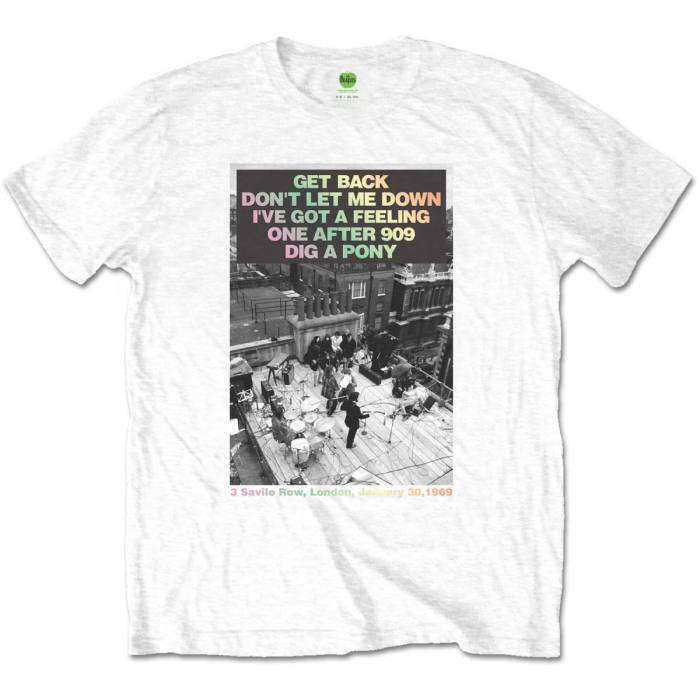 The Beatles Unisex T-Shirt: Rooftop Songs Gradient (belo) 117639