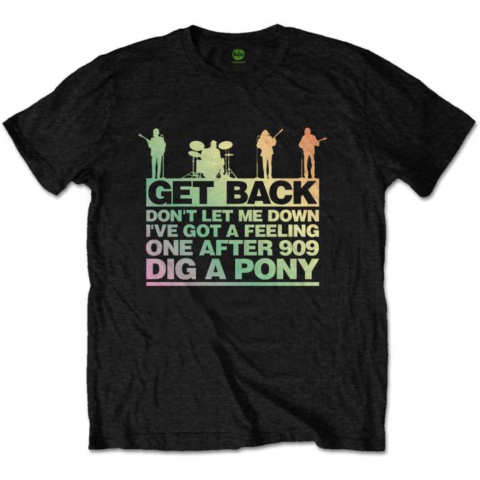 The Beatles Unisex T-Shirt: Get Back Gradient (črna) 117657
