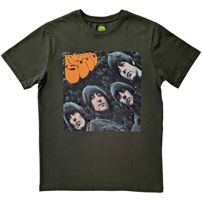 The Beatles Unisex T-Shirt: Rubber Soul Album Cover (Zelena) 117730