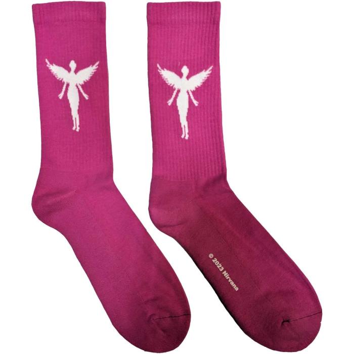 Nirvana unisex gležnjarne nogavice: In Utero White Angel (roza) 118956