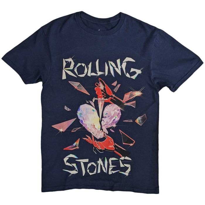 The Rolling Stones Unisex T-Shirt: Hackney Diamonds Heart (navy modra) 120763