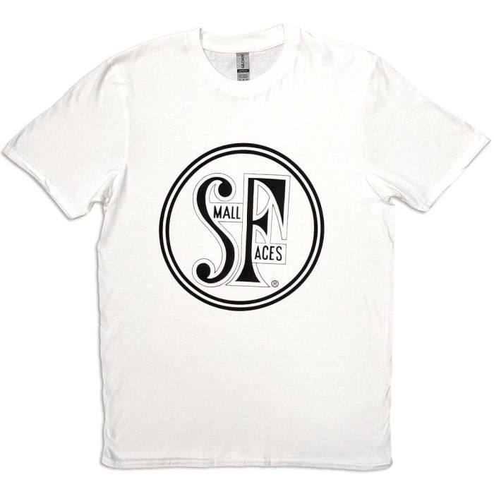 Small Faces Unisex T-Shirt: Logo (Bela) 120986