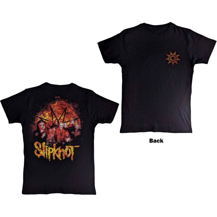 Slipknot Unisex T-shirt: The End So Far Flame Logo (Back Print) 121144