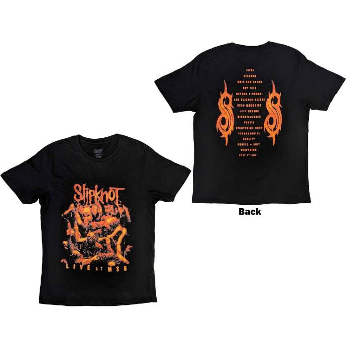 Slipknot Unisex T-shirt: Live at MSG Orange (Back Print) 121234