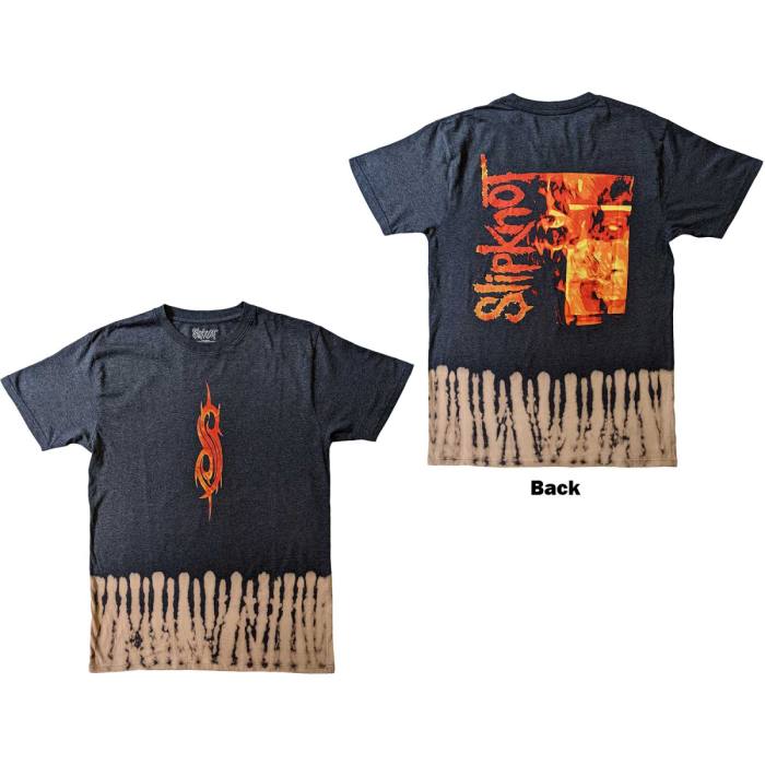 Slipknot Unisex T-Shirt The End, So Far Tribal S Bleach (Back Print & Wash Collection) 121307