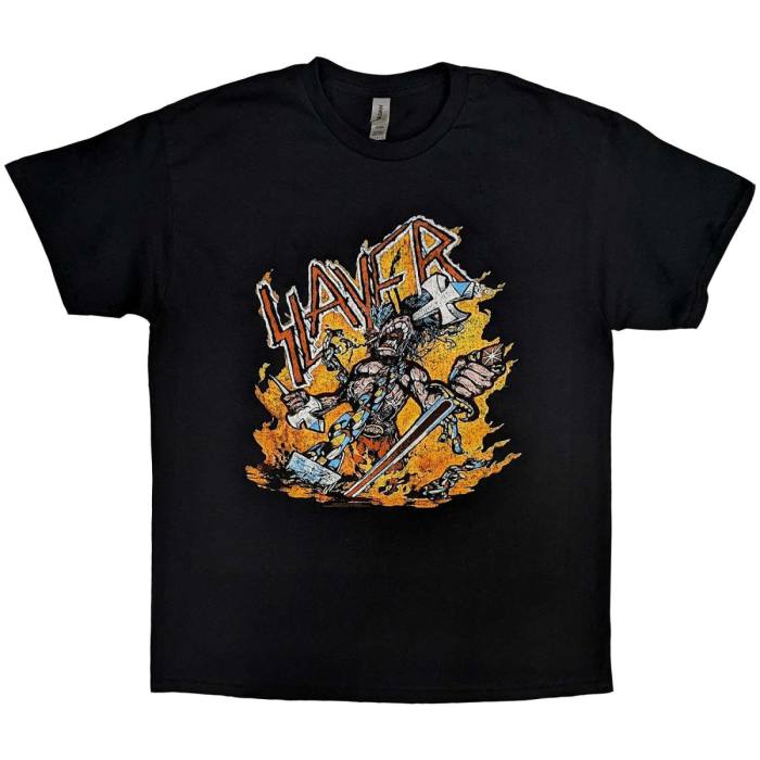 Slayer Unisex T-Shirt Cartoon Flames 121399