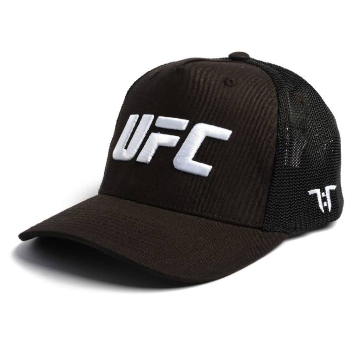 Tokyo Time Unisex Mesh Back Cap: UFC White Logo Mesh (Black) 121979