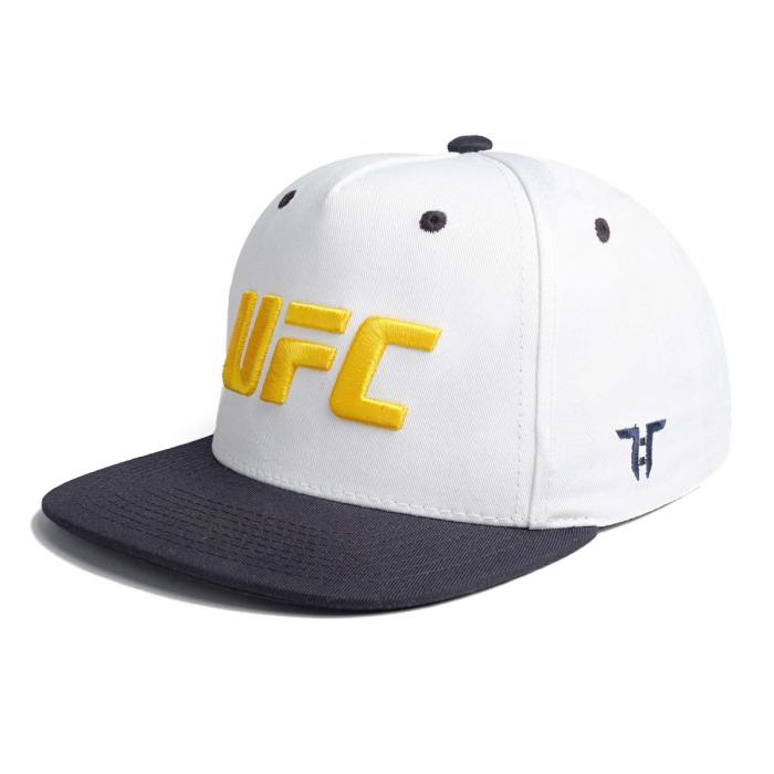 Tokyo Time Unisex Baseball Cap: UFC Retro Sport Yellow Logo (White) 121984