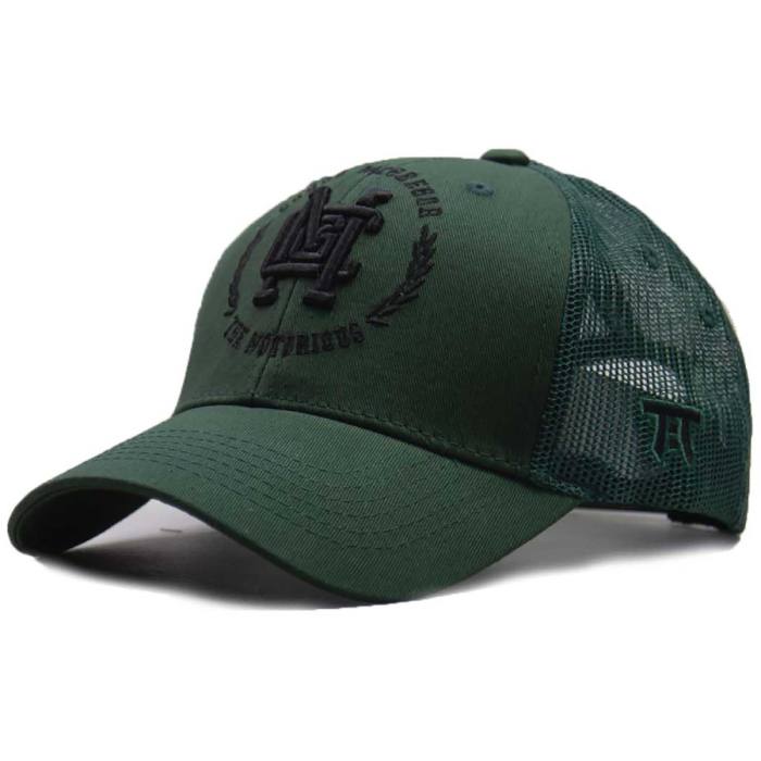 Tokyo Time Unisex Baseball Cap: UFC McGregor Black Wreath Logo (Green) 121997