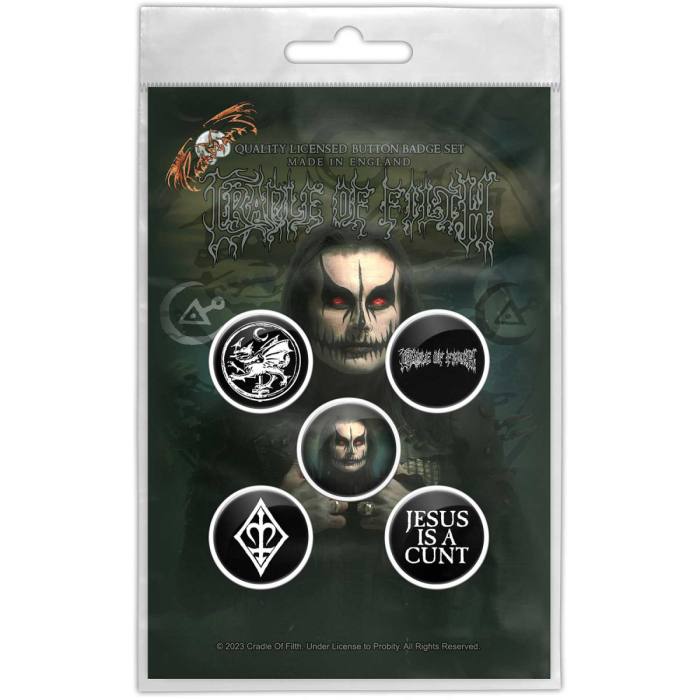 Cradle Of Filth Button Badge Pack: Hammer Of The Witches/Dani 122932