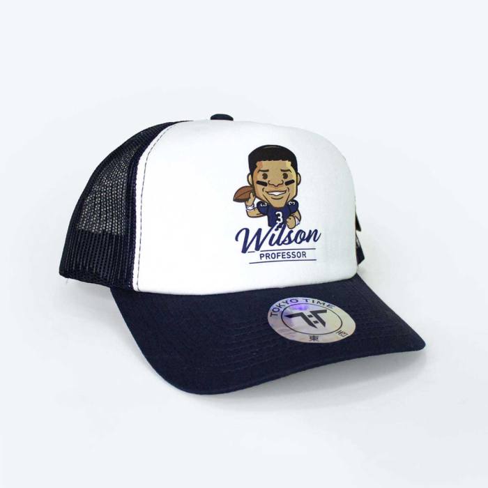 Tokyo Time unisex mrežasta kapa s ščitnikom: Russell Wilson NFLPA Emoji 122004