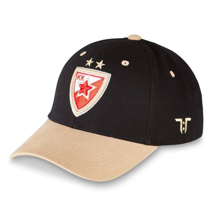 Tokyo Time Unisex Baseball Cap: Euroleague Basketball Crvena Zvezda Mts Belgrade (Črna in zlata) 122010