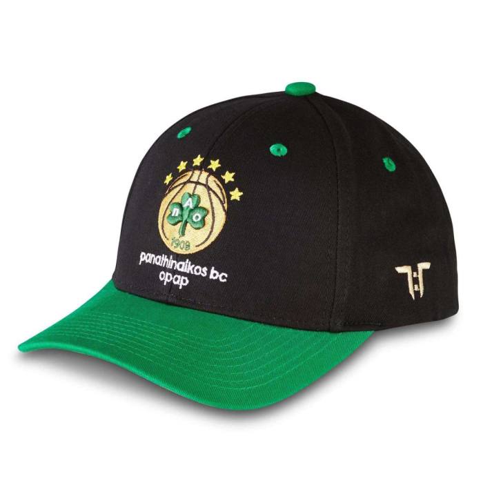 Tokyo Time Unisex Snapback Cap: Panathinaikos Opap Athens (Črna in Zelena) 122018