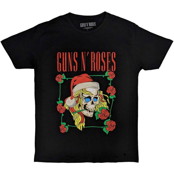 Guns N' Roses Unisex T-Shirt: Holiday Skull (črna) 123084