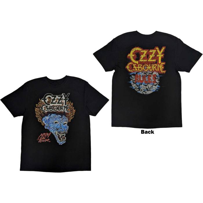 Ozzy Osbourne Unisex T-Shirt: Bark At The Moon Tour '84 (Črna) (Zadnji tisk) 123281