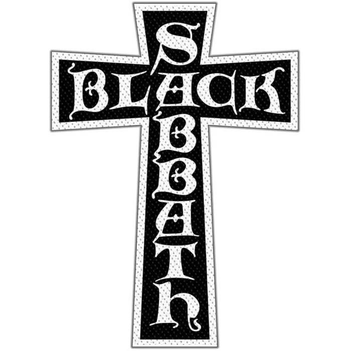 Black Sabbath standardni tkan našitek: Cross Logo Cut Out (Retail Pack) 123493