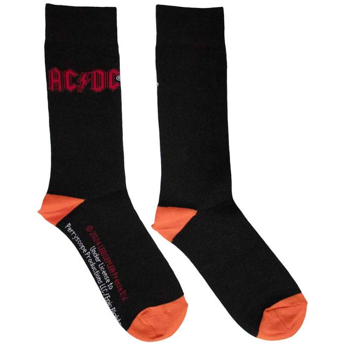 AC/DC unisex nizke nogavice Red Logo (črne) 129346