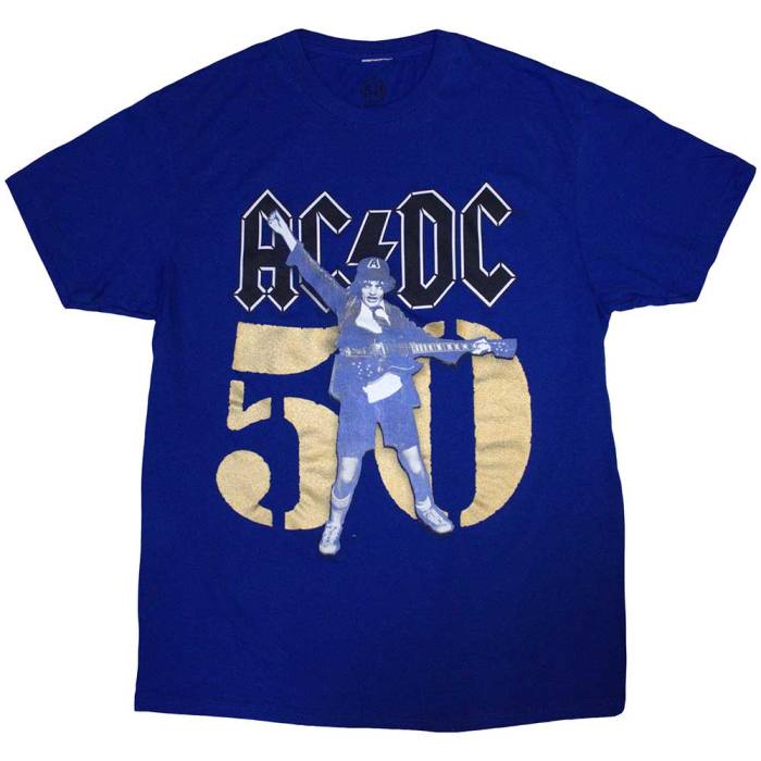 AC/DC Unisex T-Shirt: Gold Fifty (Modra) 129410