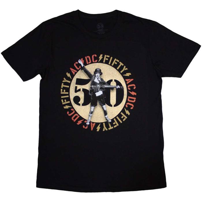 AC/DC Unisex T-Shirt: Gold Emblem (Črna) 129422