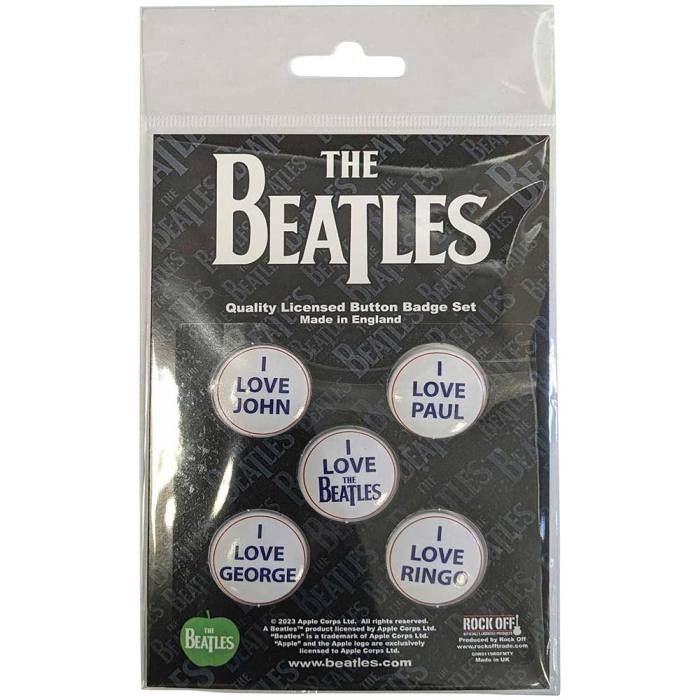 The Beatles Button Badge Pack: I Love The Beatles 129651