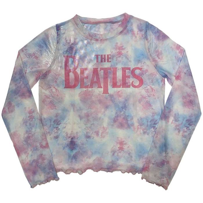 The Beatles Ženski Long Sleeve T-Shirt: Drop T Logo (Bela) 129669
