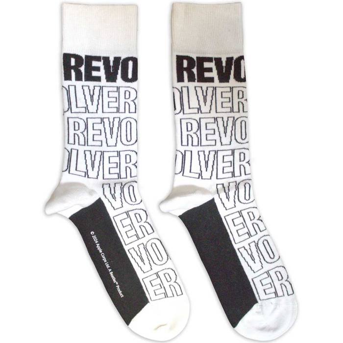 The Beatles unisex kratke nogavice Revolver Text Outlines Repeat (UK 7–11) 129718