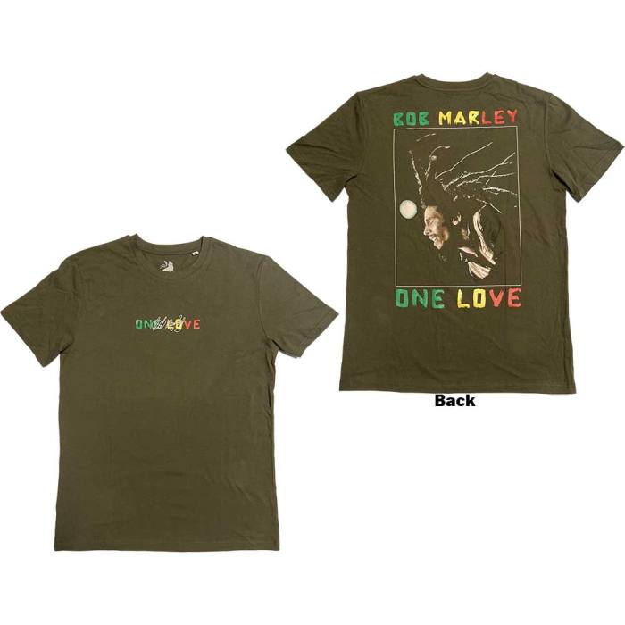 Bob Marley Unisex T-Shirt: One Love Dreads (Back Print) 129997