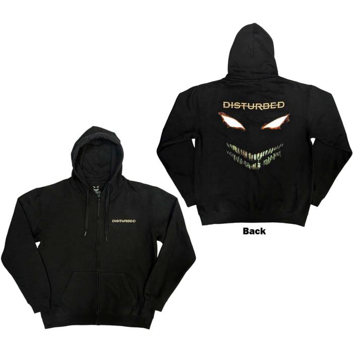 Disturbed Unisex Zipped Hoodie: The Face 129157