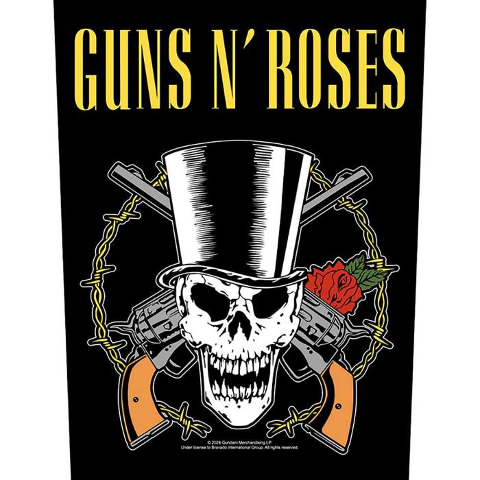 Guns N' Roses hrbtni našitek Skull & Guns 130149