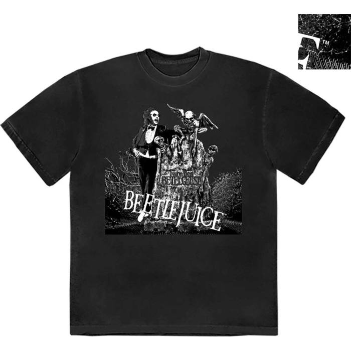 Beetlejuice Unisex T-Shirt: Grave Scene (Black) 130275
