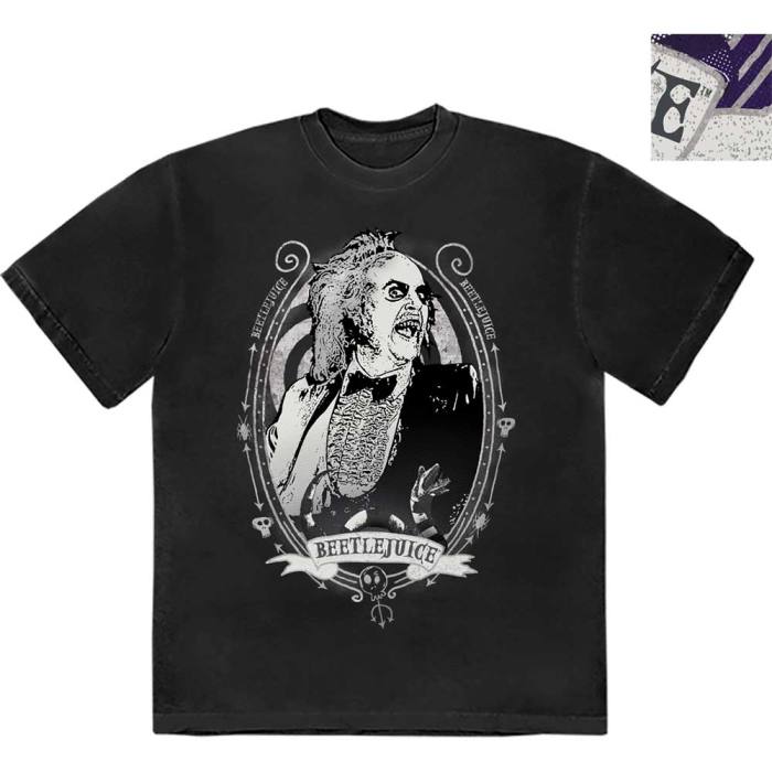 Beetlejuice Unisex T-Shirt: Beetle Frame (črna) 130281
