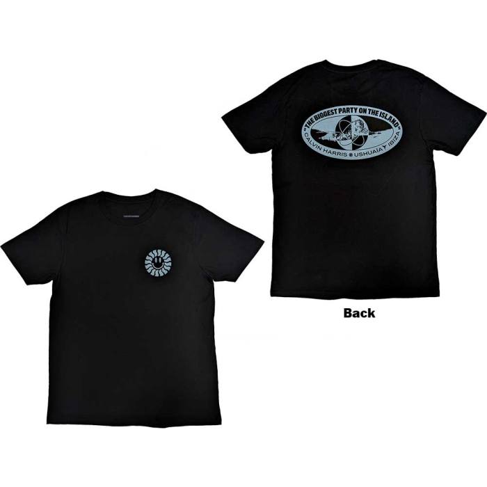 Calvin Harris Unisex T-Shirt: Biggest Party (Back Print & Ex-Tour) 130322