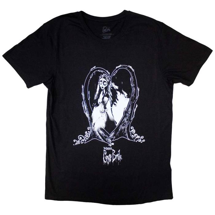 Corpse Bride Unisex T-Shirt: Heart (črna) 130350