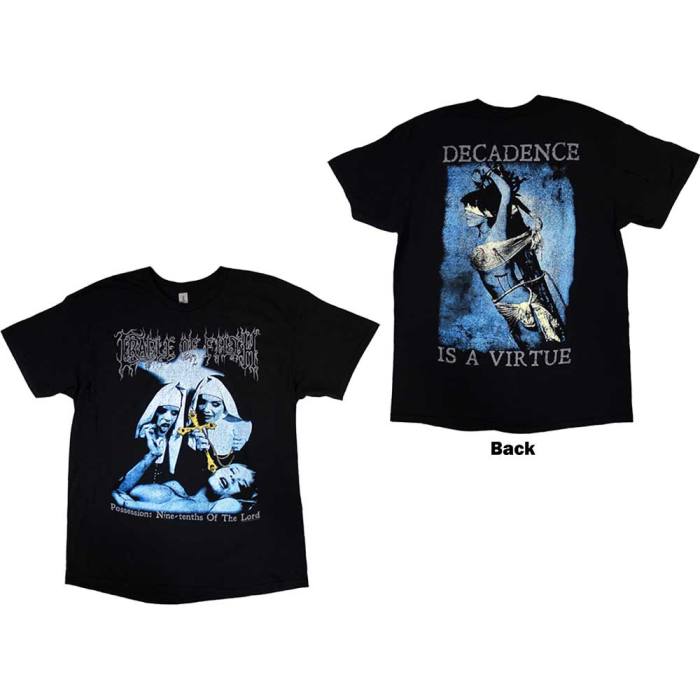 Cradle Of Filth unisex T-Shirt: Decadence (črn, potisk hrbet) 130399