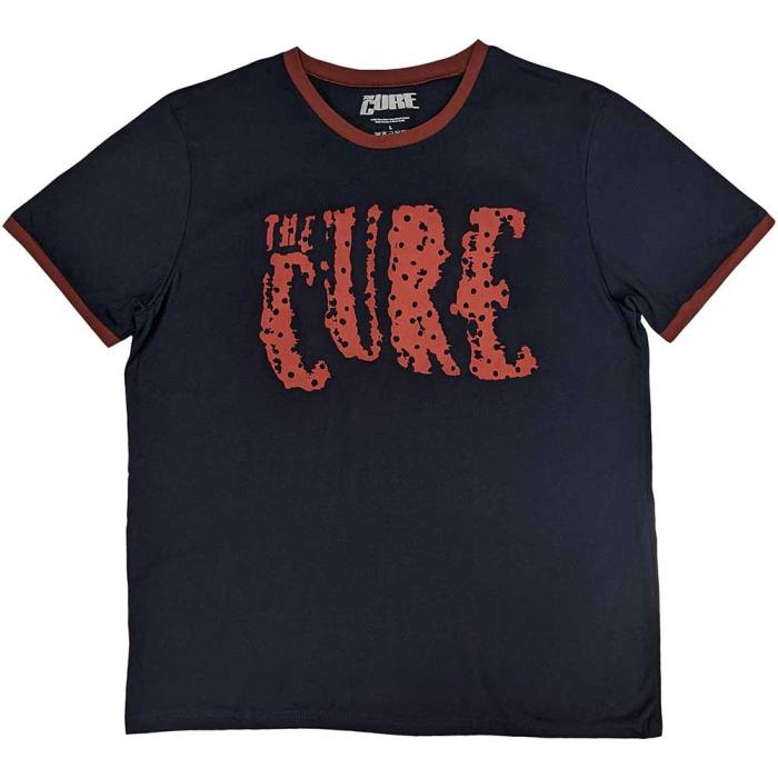 The Cure Unisex Ringer T-Shirt: Logo (temno modra) 130408