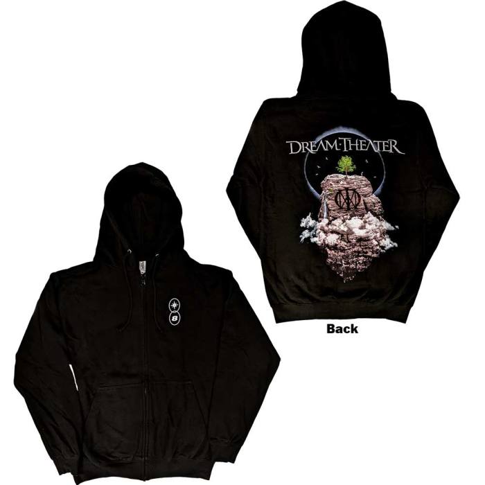 Dream Theater Unisex Zipped Hoodie: Top Of The World Tour 2022 (Back Print & Ex-Tour) 130718