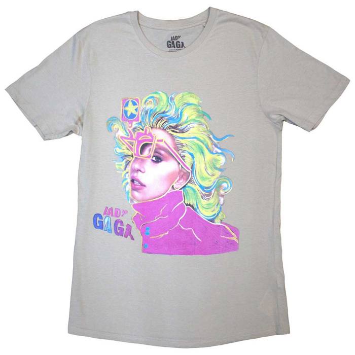 Lady Gaga Unisex T-Shirt: Colour Sketch (Naravna) 130894