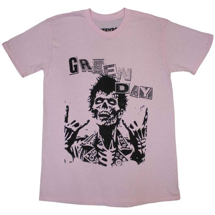 Green Day Unisex T-shirt: Savior Zombie (Pink) 130954