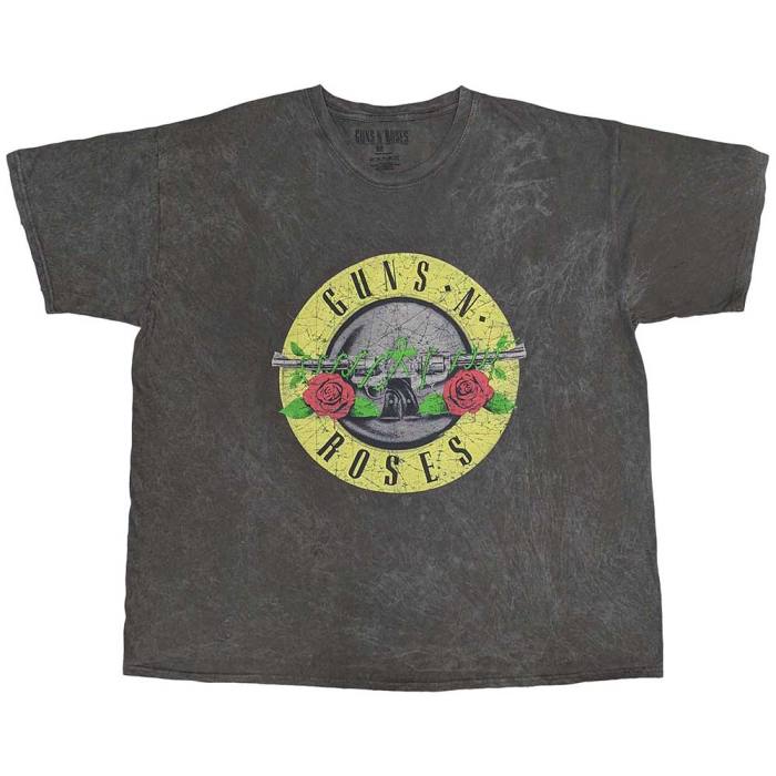 Guns N' Roses Unisex T-Shirt: Classic Logo (Charcoal Grey) (Oversized) 131063
