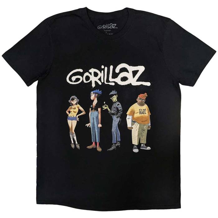 Gorillaz Unisex T-shirt: Spray Logo Group (Črna) 131139