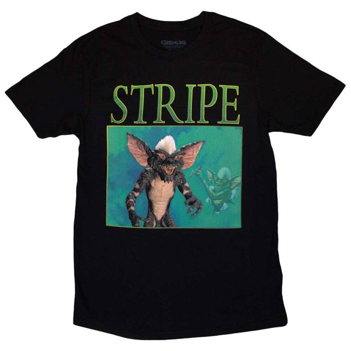 Gremlins Unisex T-Shirt: Stripe Homage (Black) 131256