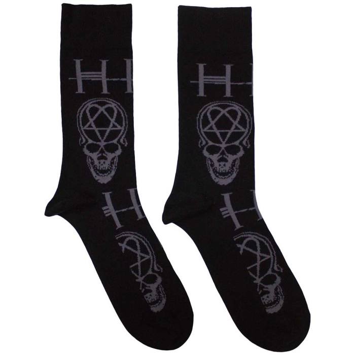 HIM Unisex Ankle Socks: Heartagram Skull (UK Size 7 - 11) 131286