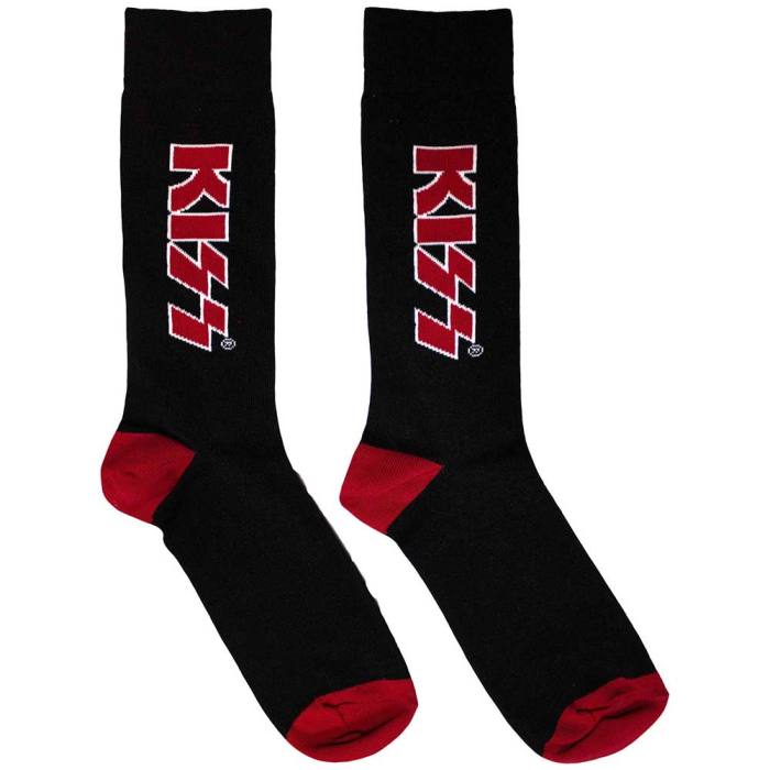 KISS unisex kratke nogavice: Red Logo 131618