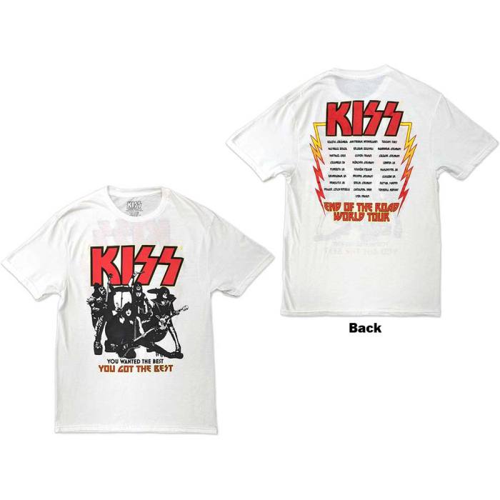 KISS Unisex T-Shirt: End Of The Road You Got The Best (Back Print) 131630