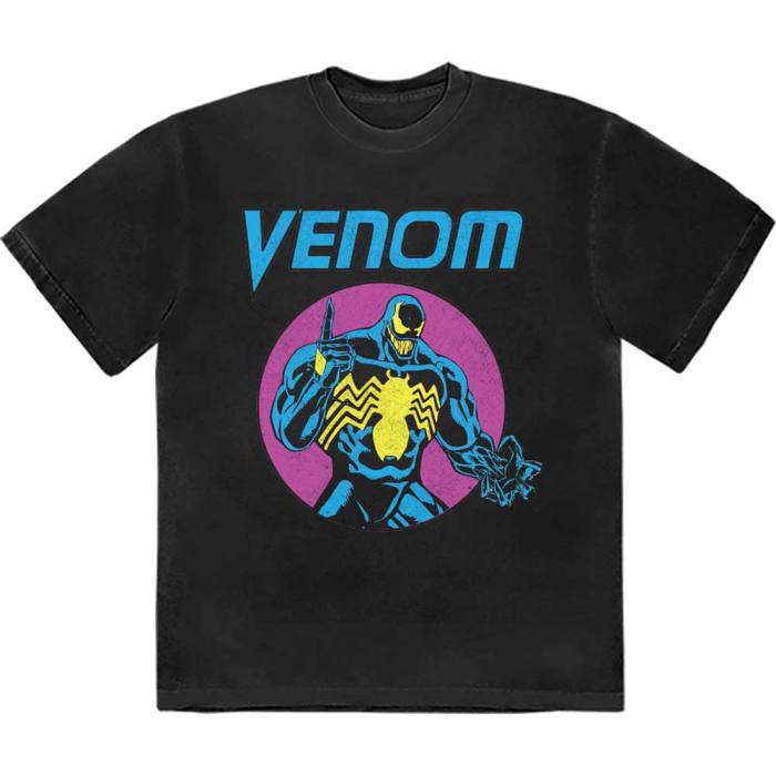 Marvel Comics Unisex T-Shirt: Venom Purple Circle (Črna) 132127