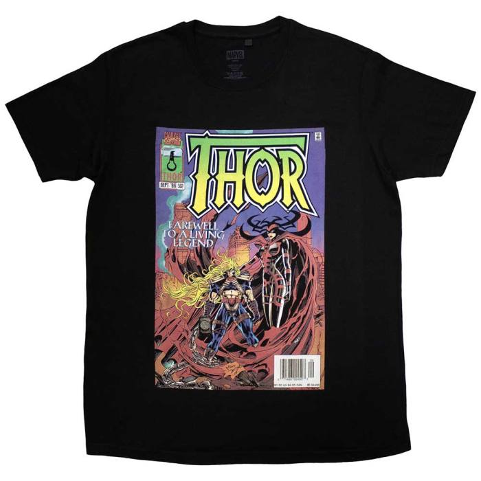 Marvel Comics Unisex T-Shirt: Thor Living Legend Comic Cover (Črna) 132133