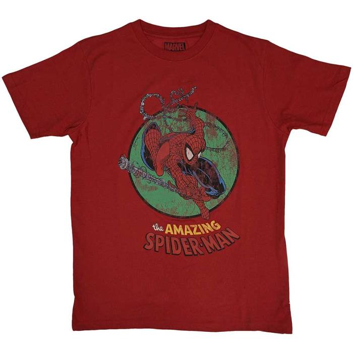 Marvel Comics Unisex T-Shirt: Spiderman Shooting Webs 132199